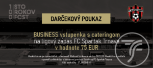 LÍSTOK BUSINESS+ na zápas SPARTAKA :: FCSTORE