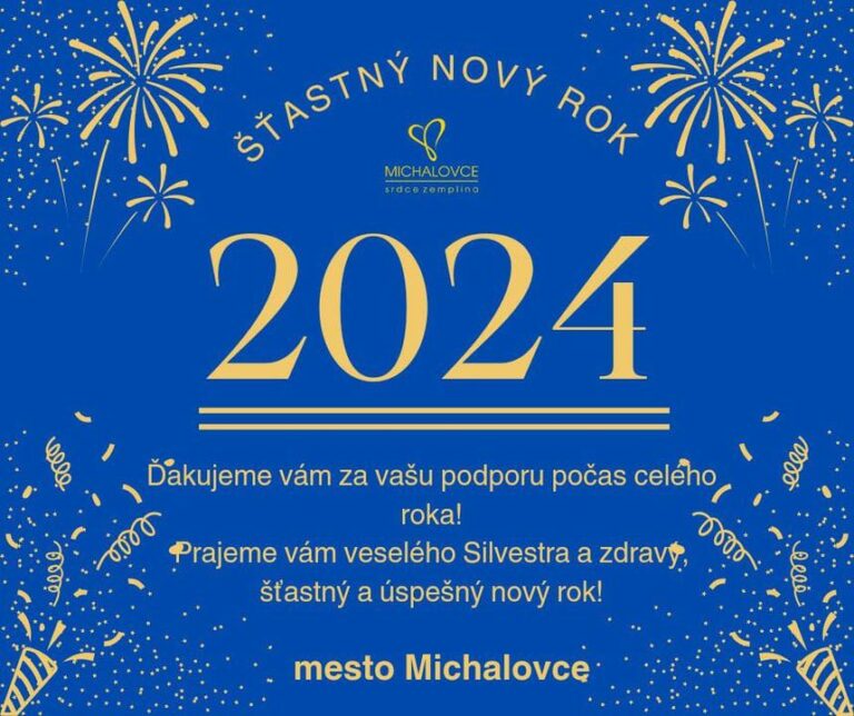 Šťastný nový rok 2024, Michalovčania!

Ďakujeme za vašu podporu a tešíme sa na vás!