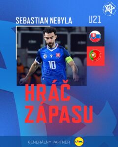 𝗛𝗥𝗔́𝗖̌𝗢𝗠 𝗭𝗔́𝗣𝗔𝗦𝗨 U21 Slovensko – Portugalsko (1:3) sa vďaka vašim hlasom stal kapitán Sebastian Nebyla, ktorý strelil náš jediný…